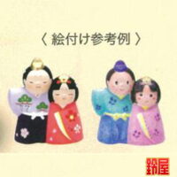 子供会のイベント・絵付け用雛人形:例画像